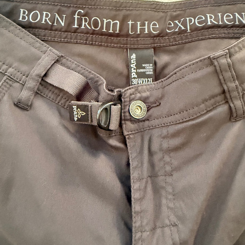 Prana Zion Shorts Men's 30 Hiking Cargo Integrated Belt Outdoors Camping - Picture 2 of 7